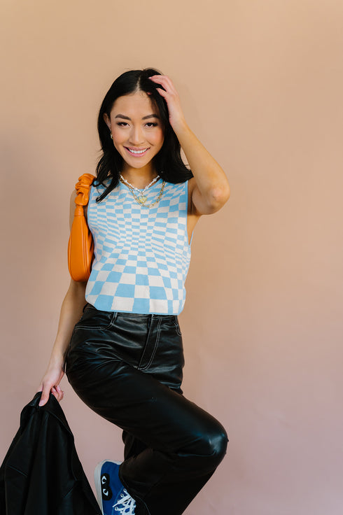 Fair Game Checkered Top